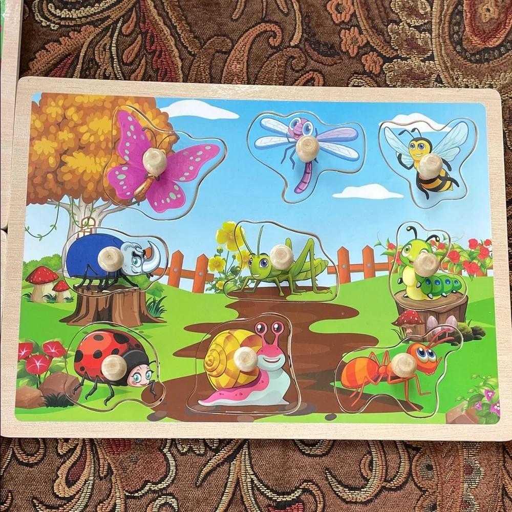 Colorful Animal Puzzle Set of 3